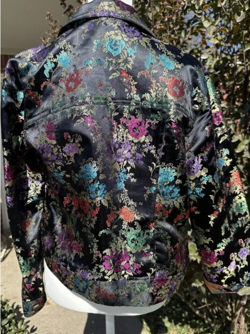 Vintage Spencer Jeremy Y2K Floral Blazer Jacket Asian Brocade Embroidery Smal